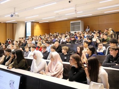 diverse young people in class