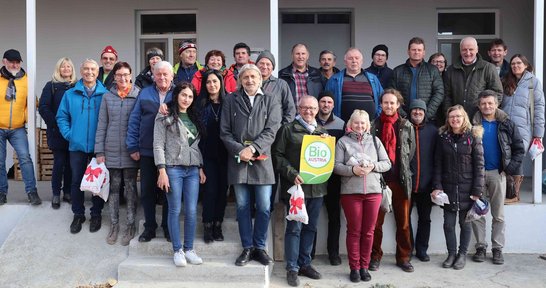 Group photo of organic farmers