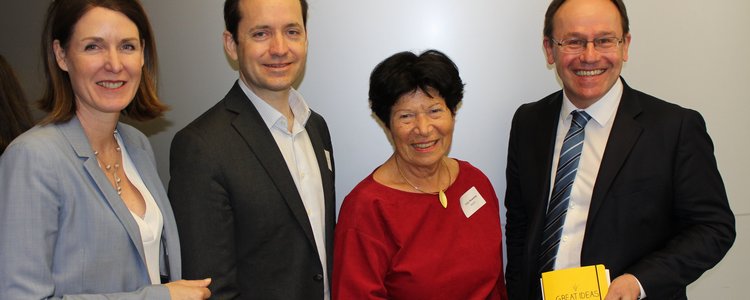 FFG-Geschäftsführerin Henrietta Egerth, OeAD-Geschäftsführer Jakob Calice, Helga Nowotny (ETH Zürich) und FWF-Präsident Klement Tockner.