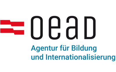 Das OeAD Logo mit dem Wortlaut "Agentur für Bildung und Internationalisierung"