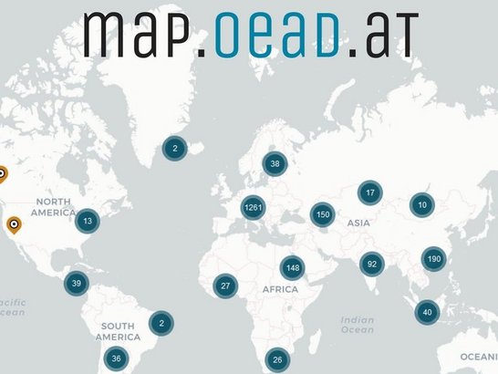 Banner der OeAD Map