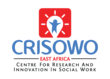 Blue, red and black colored CRISOWO-Logo on white background