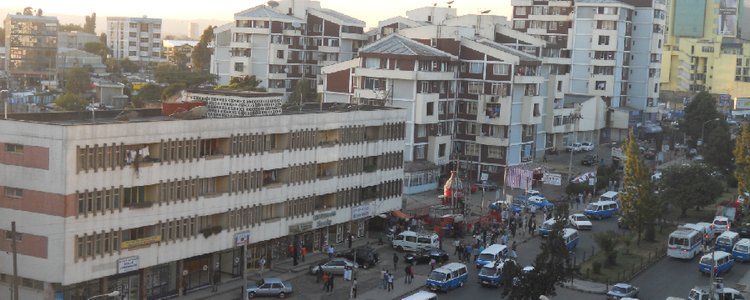 Äthiopien Stadt Ansicht von oben