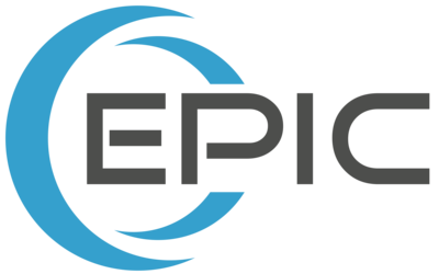 EPIC-Logo bestehend aus dem Wortlaut mit einem blauem Kreis