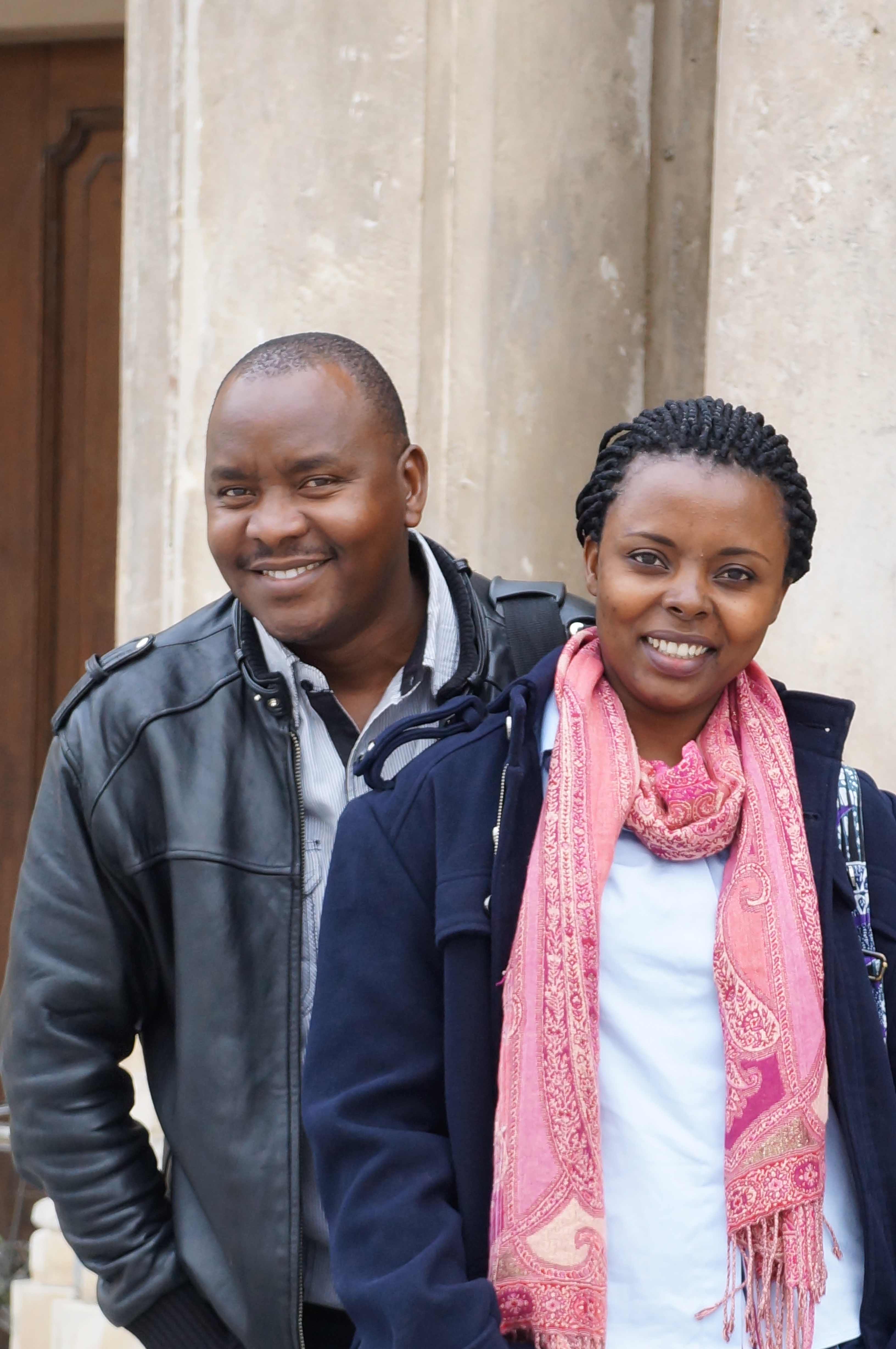 Scholarship holders Charles Rutikanga and Jacqueline Murekasenge