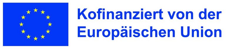 Ein Logo: Links die Flagge der EU, daneben der Text: Kofinanziert von der Europäischen Union